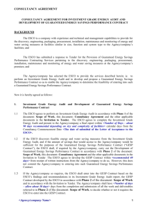 consultancy agreement for investment grade energy audit and
