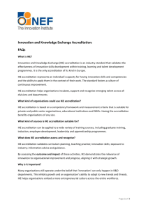 Innovation and Knowledge Exchange Accreditation: FAQs