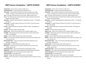 MSP Science Vocabulary