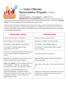 - Victim Offender Reconciliation Program (VORP) of Denver