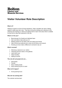 Visitor volunteer role