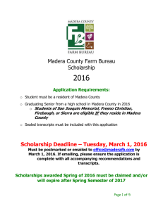scholarship application - Madera County Farm Bureau
