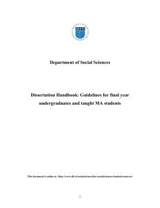 Dissertation Handbook - Dublin Institute of Technology