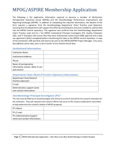 Membership Application MPOG-ASPIRE Non BCBSM Funded Sites