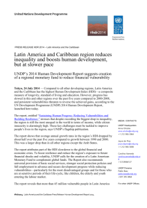 United Nations Development Programme PRESS RELEASE HDR