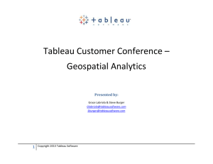 TCC2013GeospatialPDF - Tableau Customer Conference