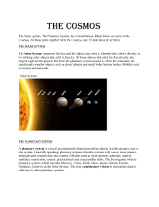 The Cosmos - teachiuliamanicea