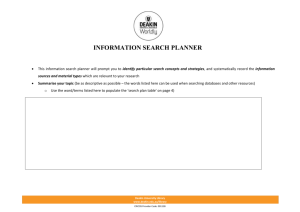 information search planner