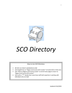 Supports Coordination Organization Directory