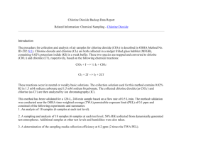 Chlorine Dioxide Backup Data Report Related Information