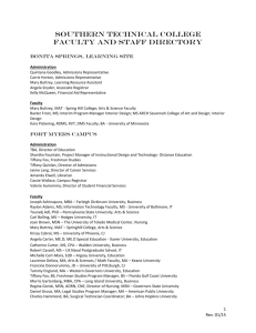 Southern Technical College Faculty And Staff Directory