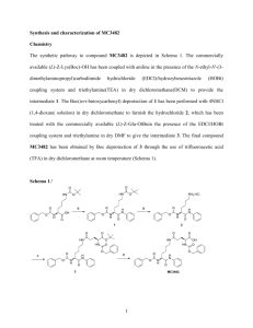 Synthesis and characterization of MC3482 Chemistry The synthetic