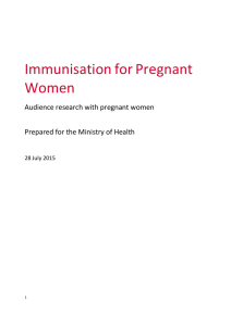 `Immunisation for Pregnant Women` draft pamphlet