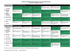 Outcomes mapping: Literacy