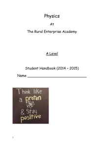 Physics-subject-handbook - The Rural Enterprise Academy