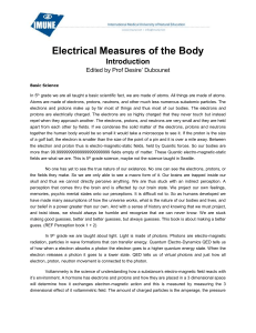 Electrical potential across the membrane