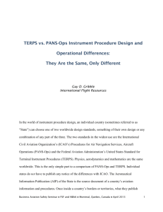 TERPS vs. PANS-Ops Instrument Procedure Design and