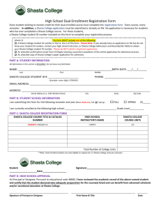 High School Dual Enrollment Registration Form