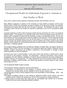 Occupational Health for Individuals Exposed to Animals in Their