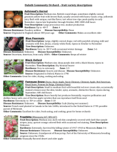 fruit variety descriptions - University of Minnesota Duluth