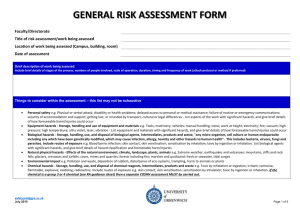 OFF-CAMPUS ACTIVITIES RISK ASSESSMENT FORM