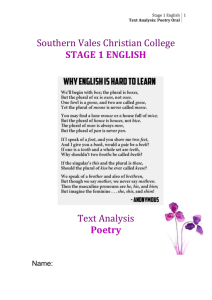 Text Analysis: Poetry Oral - Laura Sklaptis ePortfolio