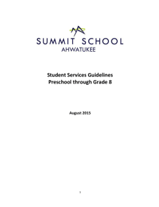 Student Services Overview - Summit School of Ahwatukee