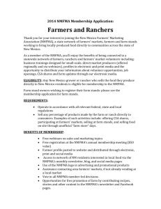 the application - Farmers Markets of New Mexico