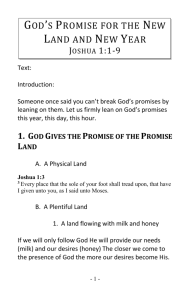 God`s Promise for the New Land and New Year (12-30