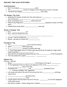 Geologic Time Scale Notetakers