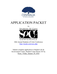 Students of Color Conference Application Packet