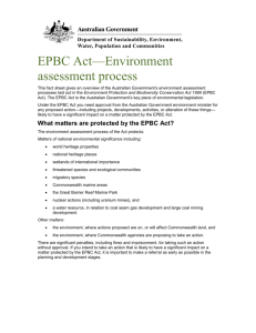 EPBC Act*Environment assessment process