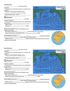 Pressure & Weather Notes