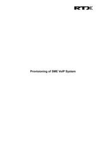 Provisioning of SME VoIP System