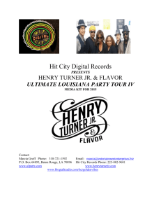 2015 media kit - Henry Turner Jr and Flavor
