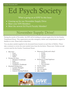 November Supply Drive! - University of Northern Colorado
