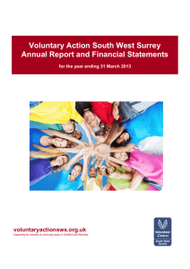 the VASWS Annual Report and Accounts for 2012/13