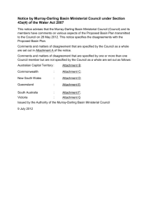 Notice by Murray-Darling Basin Ministerial Council under section 43a