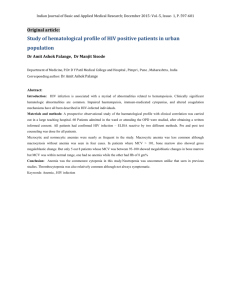 Study of hematological profile of HIV positive patients in