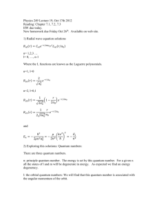 Physics 535 lectures notes: 1 * Sep 4th 2007