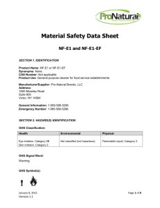 ProNatural All Purpose Cleaner MSDS