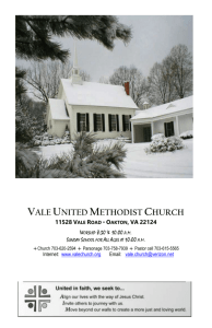Call: Praise the Lord. - Vale United Methodist Church