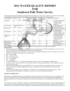 2011 Consumer Confidence Report-Southwest Polk