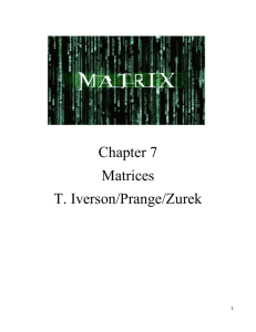 Ch 7 matrices packet  - Grayslake North High School