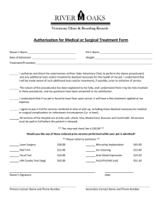 Authorization for Medical or Surgical Treatment Form