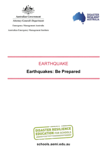 Earthquakes: Be Prepared [WORD