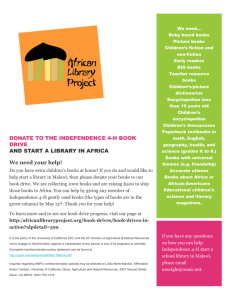 African Literacy Flyer - UC Agriculture and Natural Resources