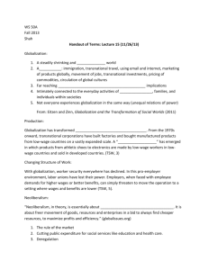 WS 50A Handout of Terms – Lecture 15