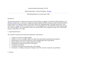 Bromine Backup Data Report, ID-108 Related Information: Chemical