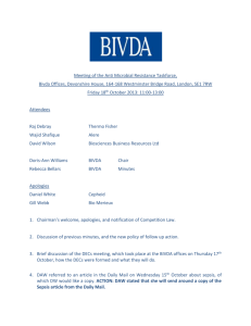 Meeting of the Anti Microbial Resistance Taskforce, Bivda Offices